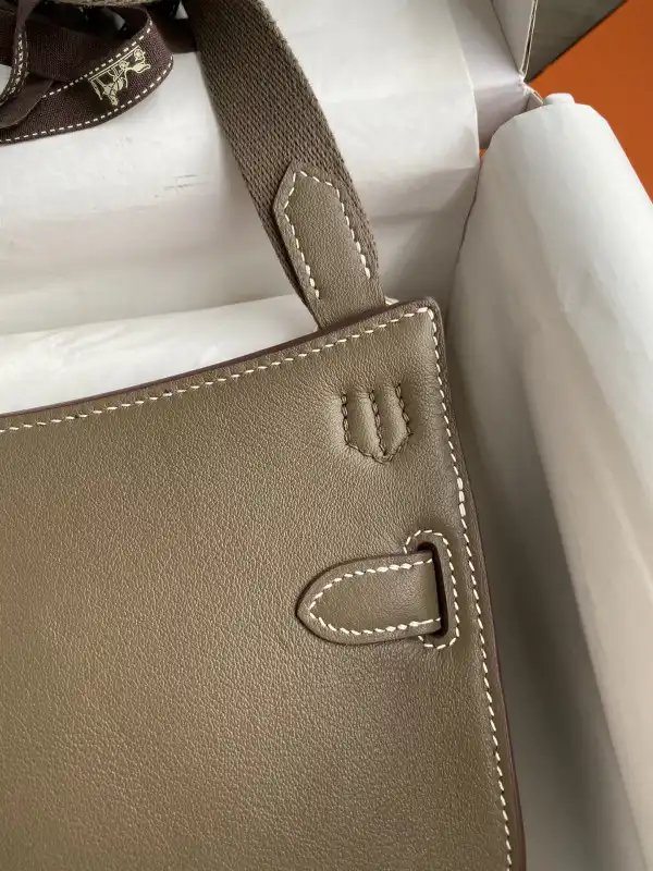 OldCobbler Hermes Jypsiere Mini Bag in Swift Leather Gris Meyer 0129