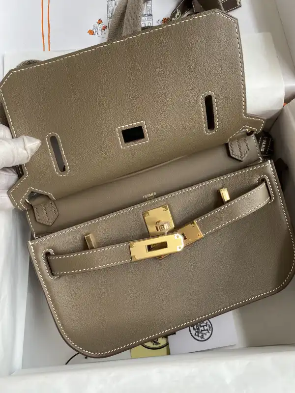 OldCobbler Hermes Jypsiere Mini Bag in Swift Leather Gris Meyer 0129