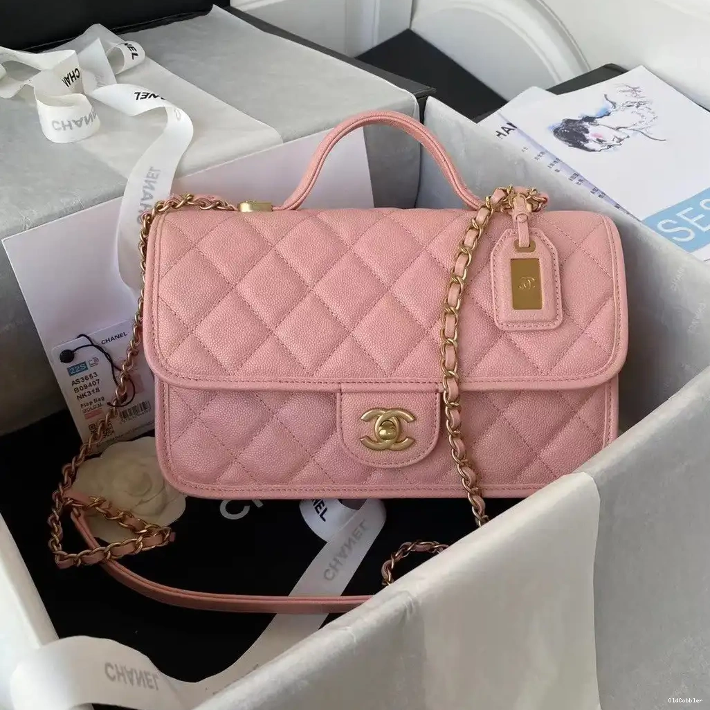 OldCobbler HANDLE BAG SMALL FLAP WITH TOP CHANEL 0215