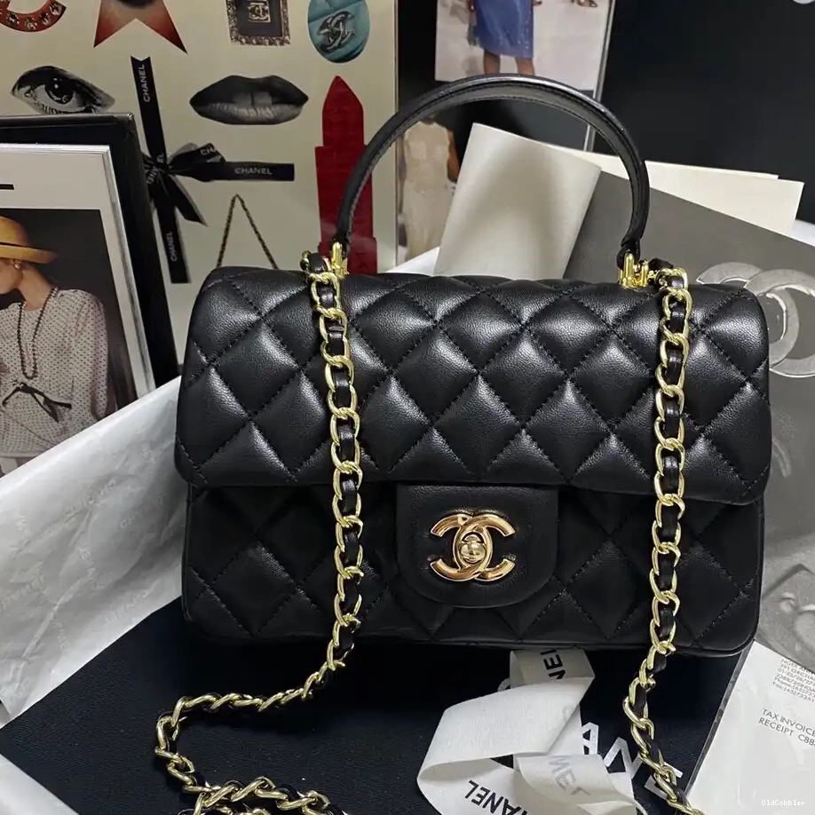 OldCobbler HANDLE FLAP TOP BAG WITH CHANEL MINI 0210