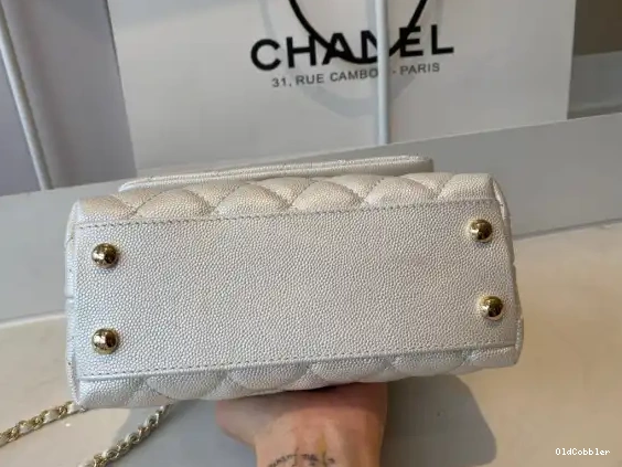 OldCobbler CHANEL HANDLE FLAP MINI TOP BAG WITH 0221