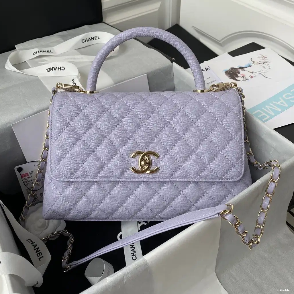 OldCobbler FLAP HANDLE WITH TOP LARGE BAG CHANEL 0207