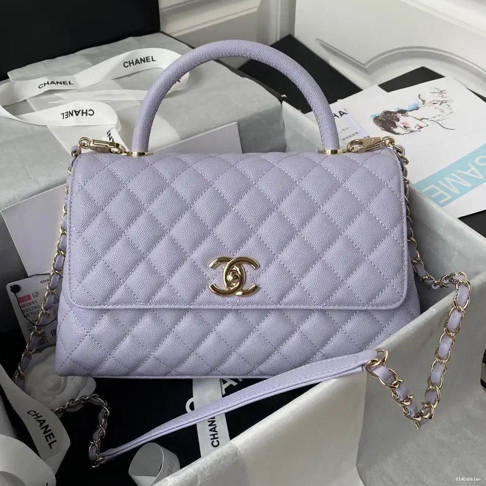 OldCobbler FLAP HANDLE WITH TOP LARGE BAG CHANEL 0207