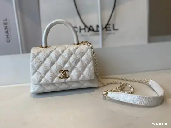 OldCobbler CHANEL HANDLE FLAP MINI TOP BAG WITH 0221