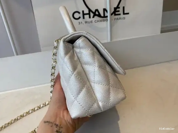 OldCobbler CHANEL HANDLE FLAP MINI TOP BAG WITH 0221